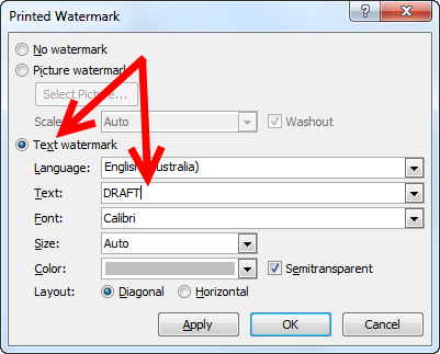 how do you insert a watermark in word for mac